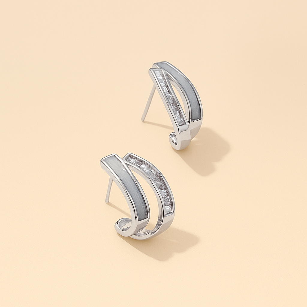 ML - Double Layer C-Earrings