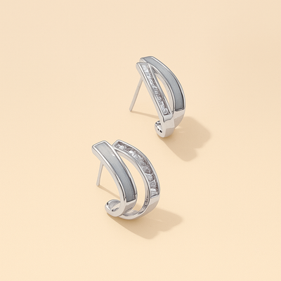 ML - Double Layer C-Earrings