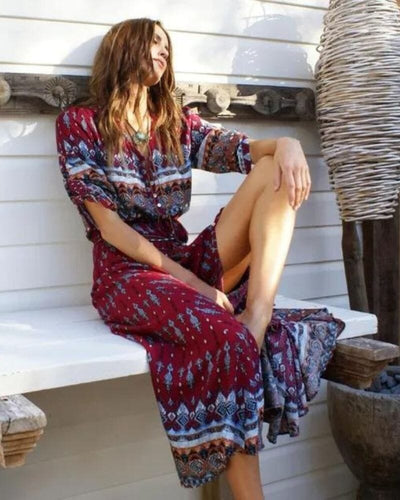 ML - Bohemian Floral Dress