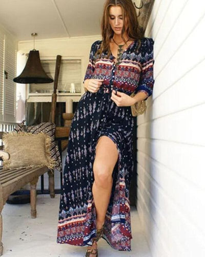 ML - Bohemian Floral Dress