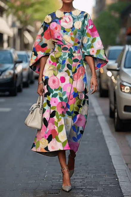 ML - Elegant Floral Dress