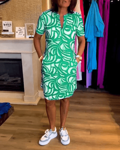 ML - Stylish V-neck Dress
