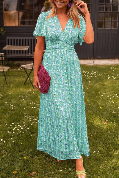 ML - Elegant V-Neck Maxi Dress