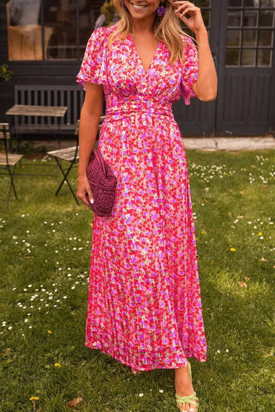 ML - Elegant V-Neck Maxi Dress