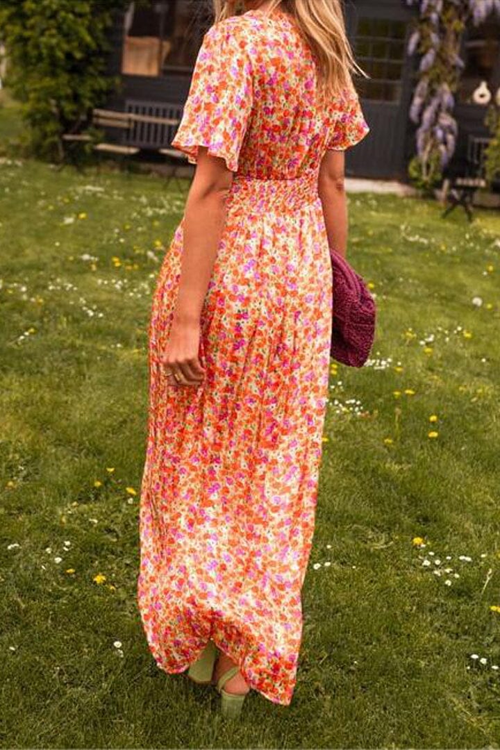 ML - Elegant V-Neck Maxi Dress