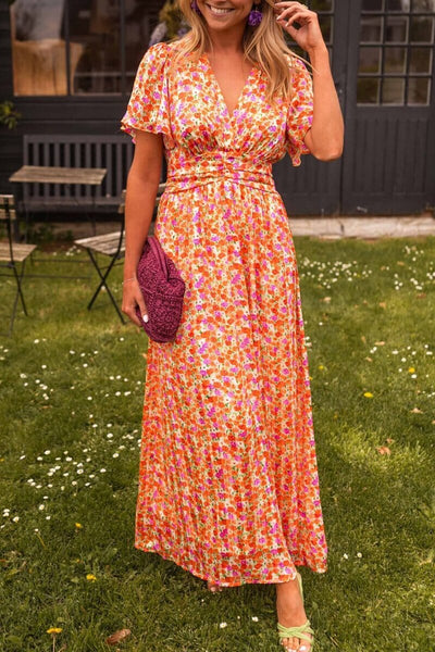 ML - Elegant V-Neck Maxi Dress