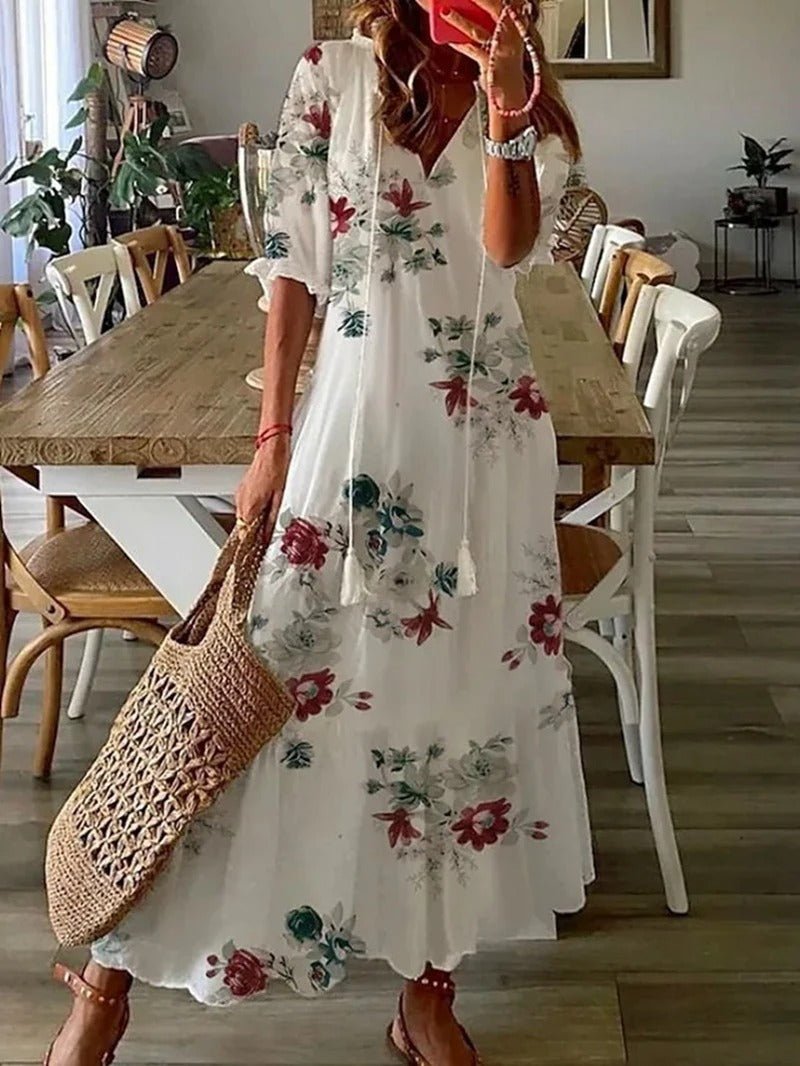 ML - Summer Dress with Floral Print