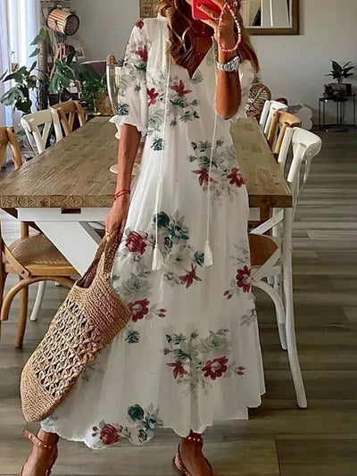 ML - Summer Dress with Floral Print