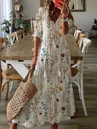ML - Summer Dress with Floral Print